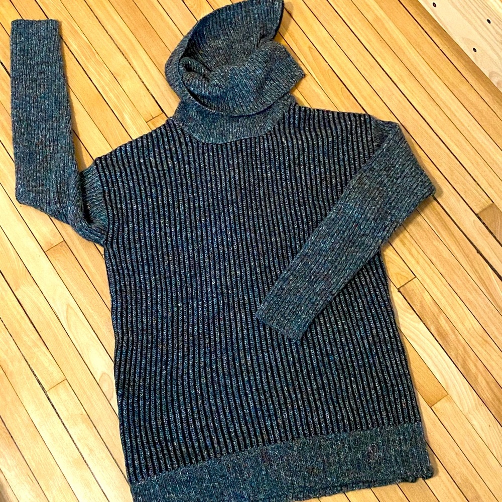 Zipper cowl neck pullover